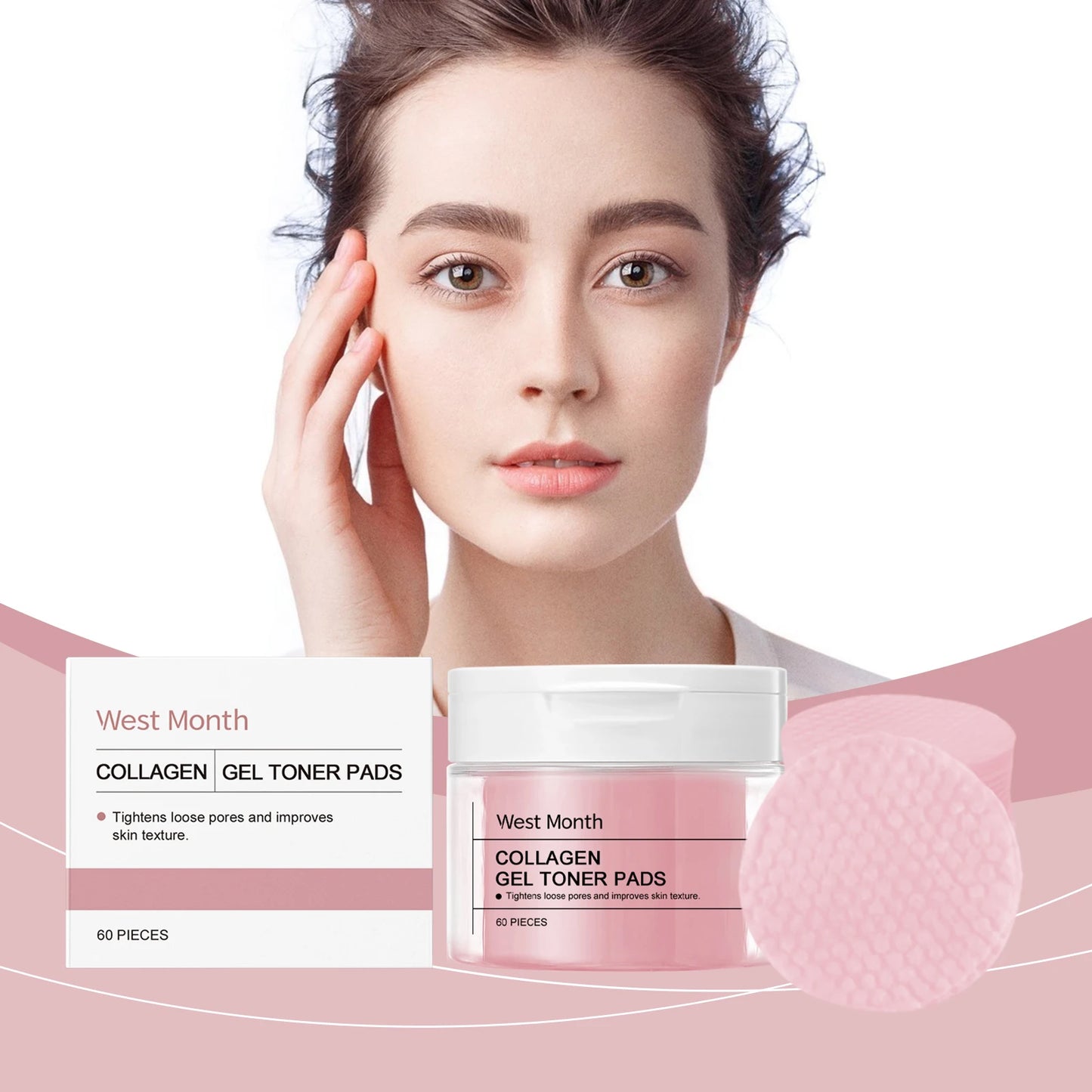 Collagen Glow Toner Pads – Lift, Firm & Smooth Your Skin