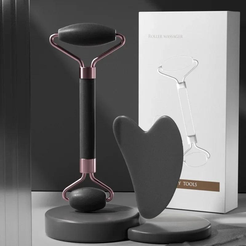 Face Lift Sculpting Set – Jade Roller + Gua Sha for Instant Glow