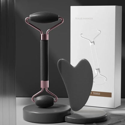 Face Lift Sculpting Set – Jade Roller + Gua Sha for Instant Glow