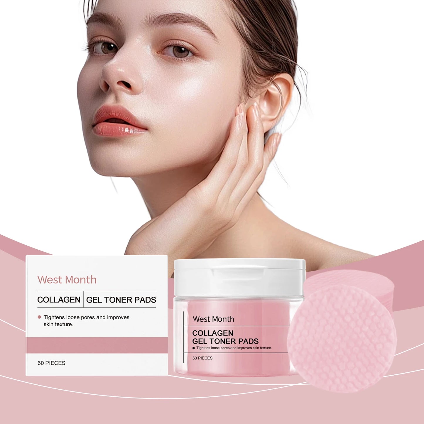Collagen Glow Toner Pads – Lift, Firm & Smooth Your Skin