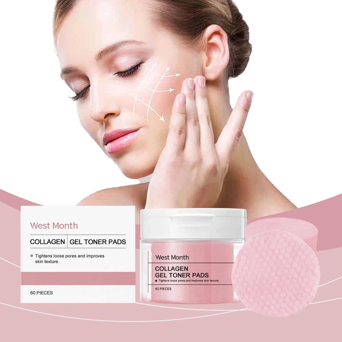Collagen Glow Toner Pads – Lift, Firm & Smooth Your Skin